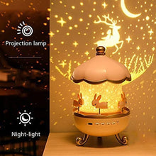 Bunny’s Carousel Rotating LED Night Light – Kids Night Lamp