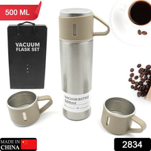 Stainless Steel Vacuum Flask Set with 3 Cups – 500ml | Batula