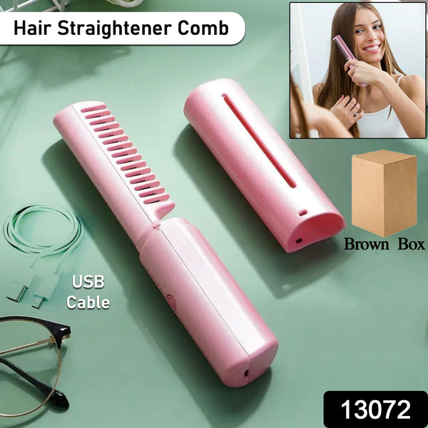 Rechargeable Mini Hair Straightener – Portable Cordless Flat Iron