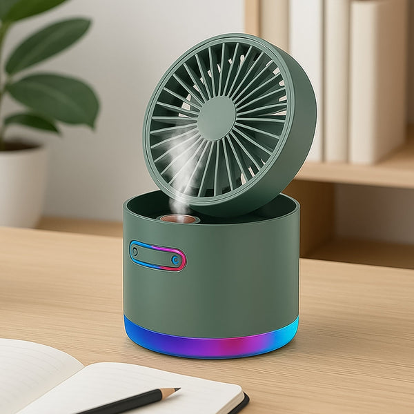 Mini Desktop Cooling Fan with Humidifier Spray | Fan for Home / Office