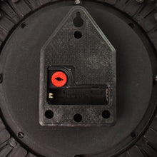 Wooden Look Round Wall Clock - Battery Operated for Home/Office